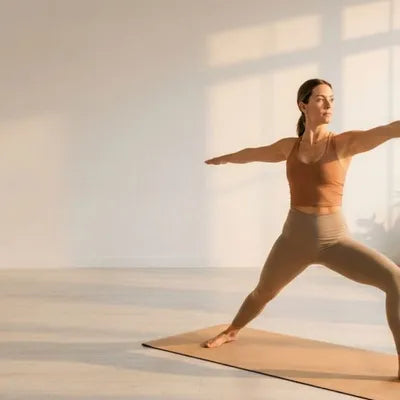 Une femme pratiquant du yoga pour retrouver son calme et sa sérénité.
