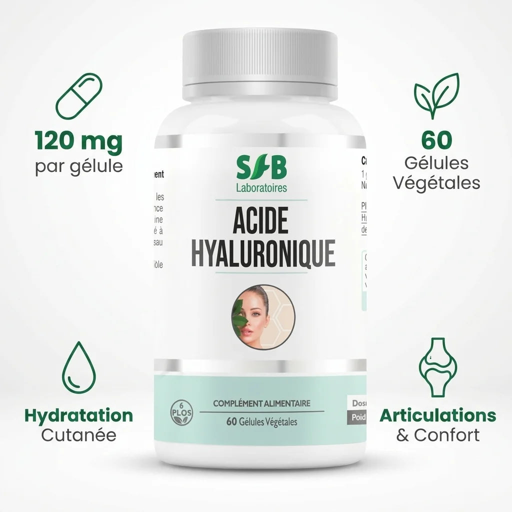 Acide Hyaluronique SFB gélules 120mg - Hydratation cutanée et articulations