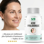 Bouteille Acide Hyaluronique SFB avec témoignage client satisfait et avis 5 étoiles