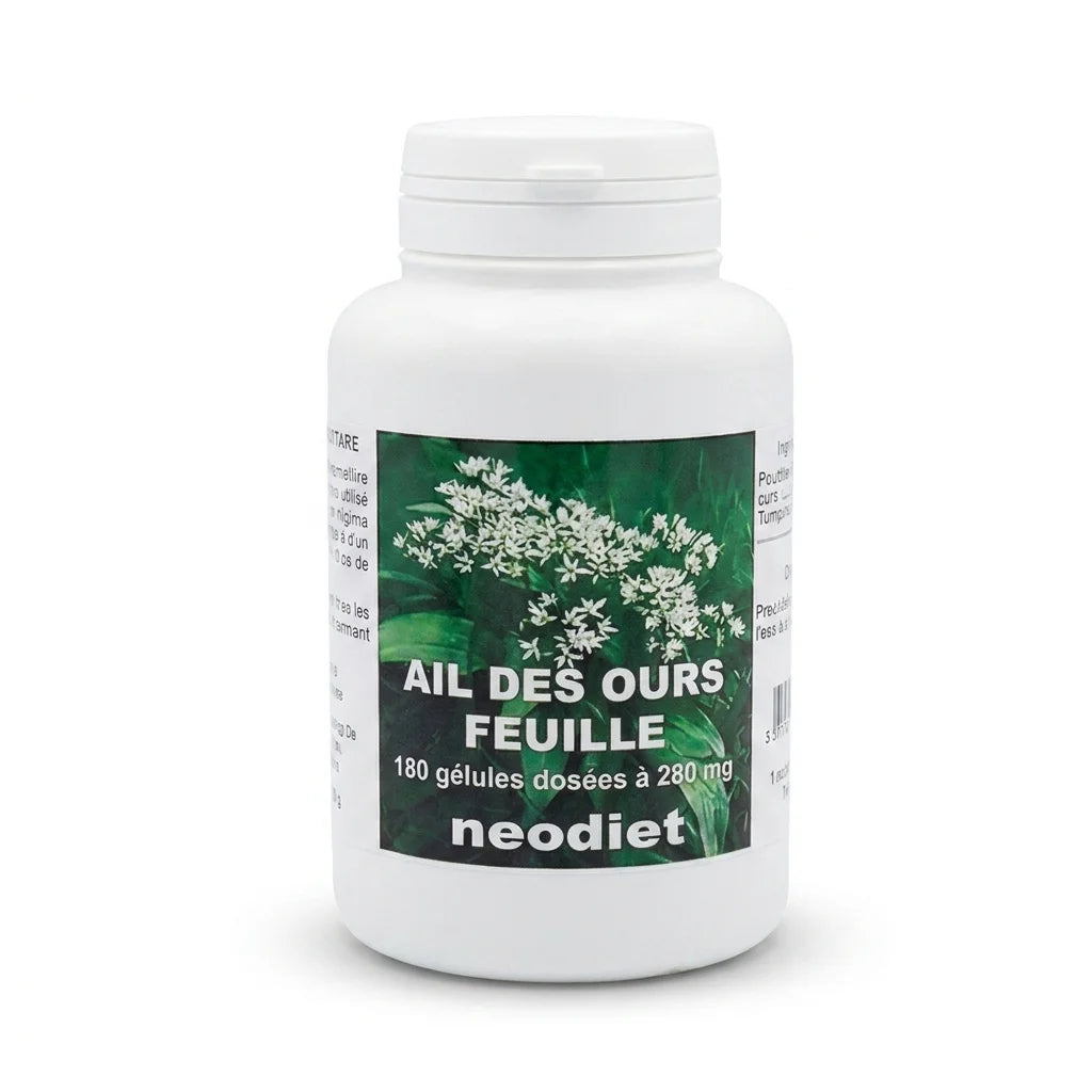 Bouteille Neodiet Ail des Ours 180 gélules 280mg complément alimentaire
