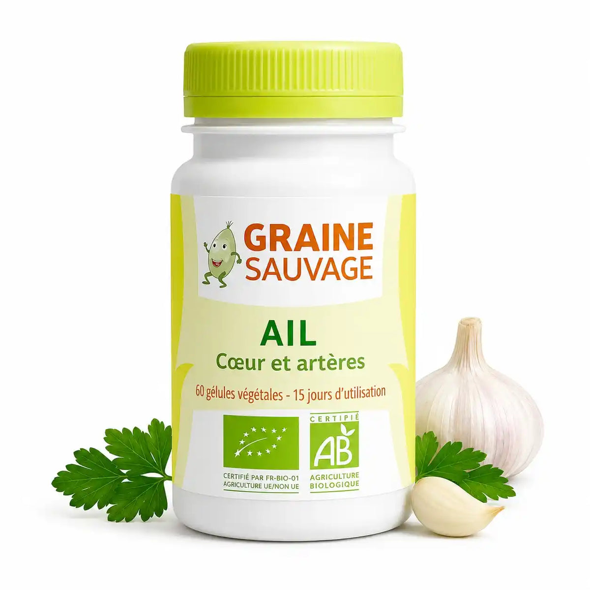 Gélules Ail Bio Vegan Graine Sauvage - Supplément naturel Cœur et artères