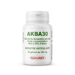Bouteille AKBA30 Extrait en gélules Qualidiet sur fond blanc