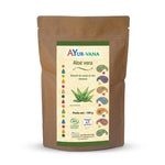 Aloe Vera poudre bio Ayurvana sachet kraft sur fond blanc