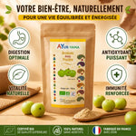 Poudre Amalaki Bio Ayurvana 150g avec bénéfices digestion, vitalité, antioxydant et immunité