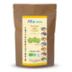 Amalaki Bio poudre Ayurvana en sachet kraft avec étiquette jaune, fond blanc