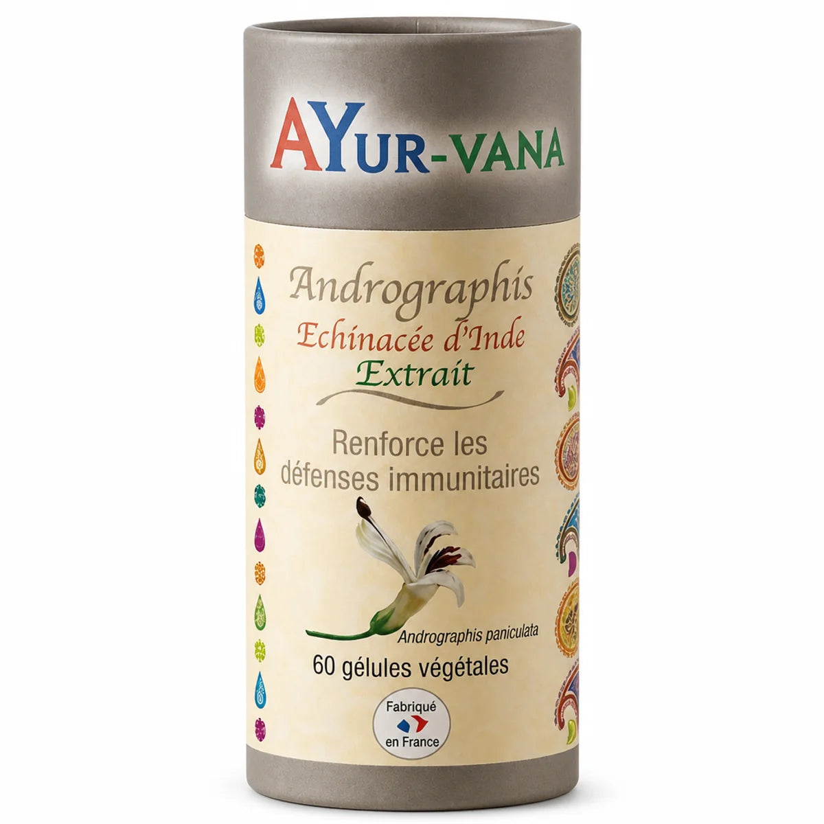 Andrographis Extrait Vegan 60 gélules Ayur-vana supplément naturel ayurvédique