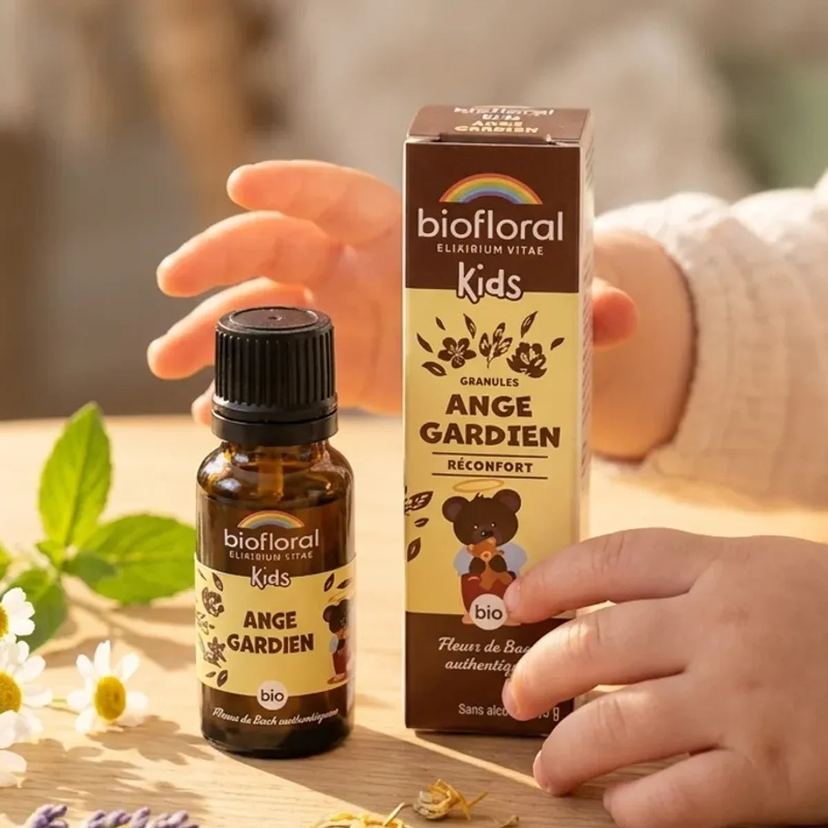 Ange gardien bio Biofloral granules enfants 19,5g avec fleurs naturelles et lumière douce