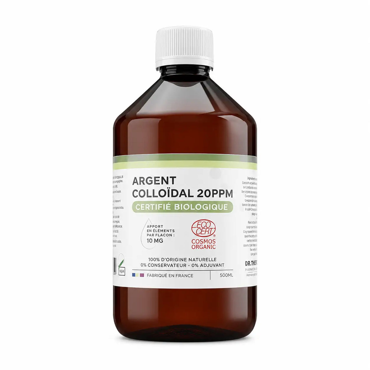 Argent Colloïdal certifié bio 20 ppm – 500 ml – Dr.Theiss