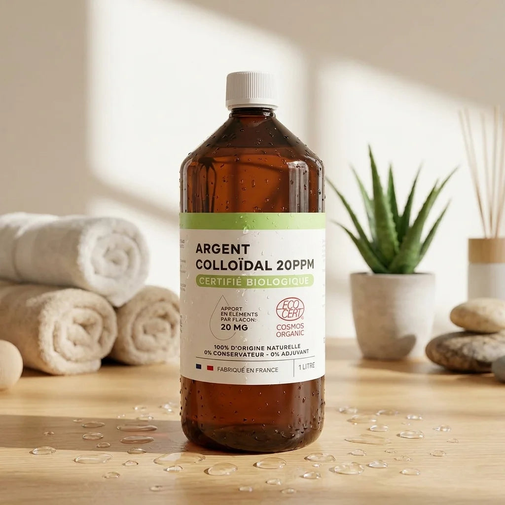 Argent Colloïdal Dr.Theiss 20 ppm 1L bio certifié en flacon verre ambré