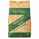 Argile verte surfine 300g Ciel d'azur - Poudre pure isolée fond blanc