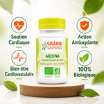 Arjuna bio 60 gélules Graine Sauvage - Soutien cardiaque et bien-être cardiovasculaire biologique