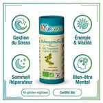 Ashwagandha Bio vegan Ayur-Vana en gélules avec bénéfices stress, énergie, sommeil et bien-être