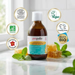 Bain de bouche bio Propolis & Menthe Propolia avec certifications AB et Cosmos Organic