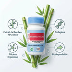 Bambou Silice Vegan 60 gélules - Flacon avec ingrédients naturels et silice organique