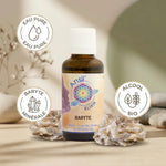 Élixir de cristal Baryte avec minéraux bruts et ingrédients naturels en composition spa luxe