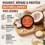Baume à lèvres coco Najel bio avec ingrédients naturels : huile de coco et beurre de karité
