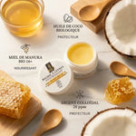 Baume à lèvres bio Dr Theiss avec miel de Manuka, huile de coco et argent colloïdal