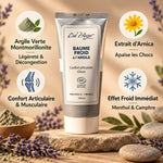 Baume Froid à l'Argile 100ml Ciel d'azur avec bénéfices : Argile Verte, Arnica, Confort articulaire, Effet froid