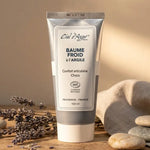 Baume froid argile Ciel d'azur 100ml avec lavande et galets en ambiance provençale naturelle