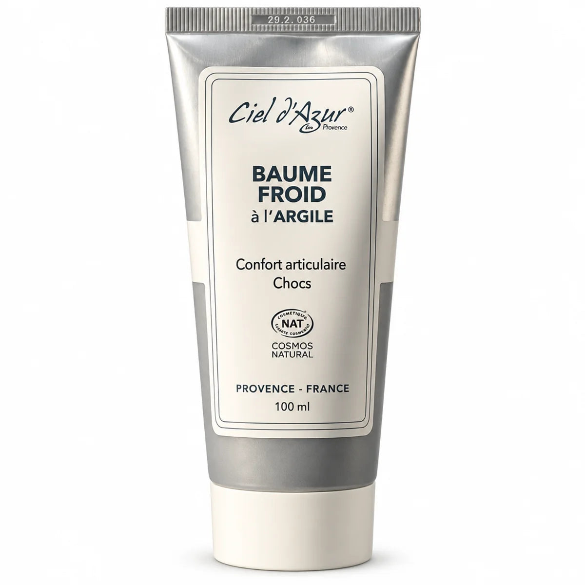 Baume froid à l'argile verte Ciel d'azur 100ml en tube blanc