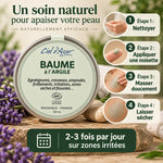 Baume réparateur Argile Ciel d'azur 100ml avec guide d'application en 4 étapes