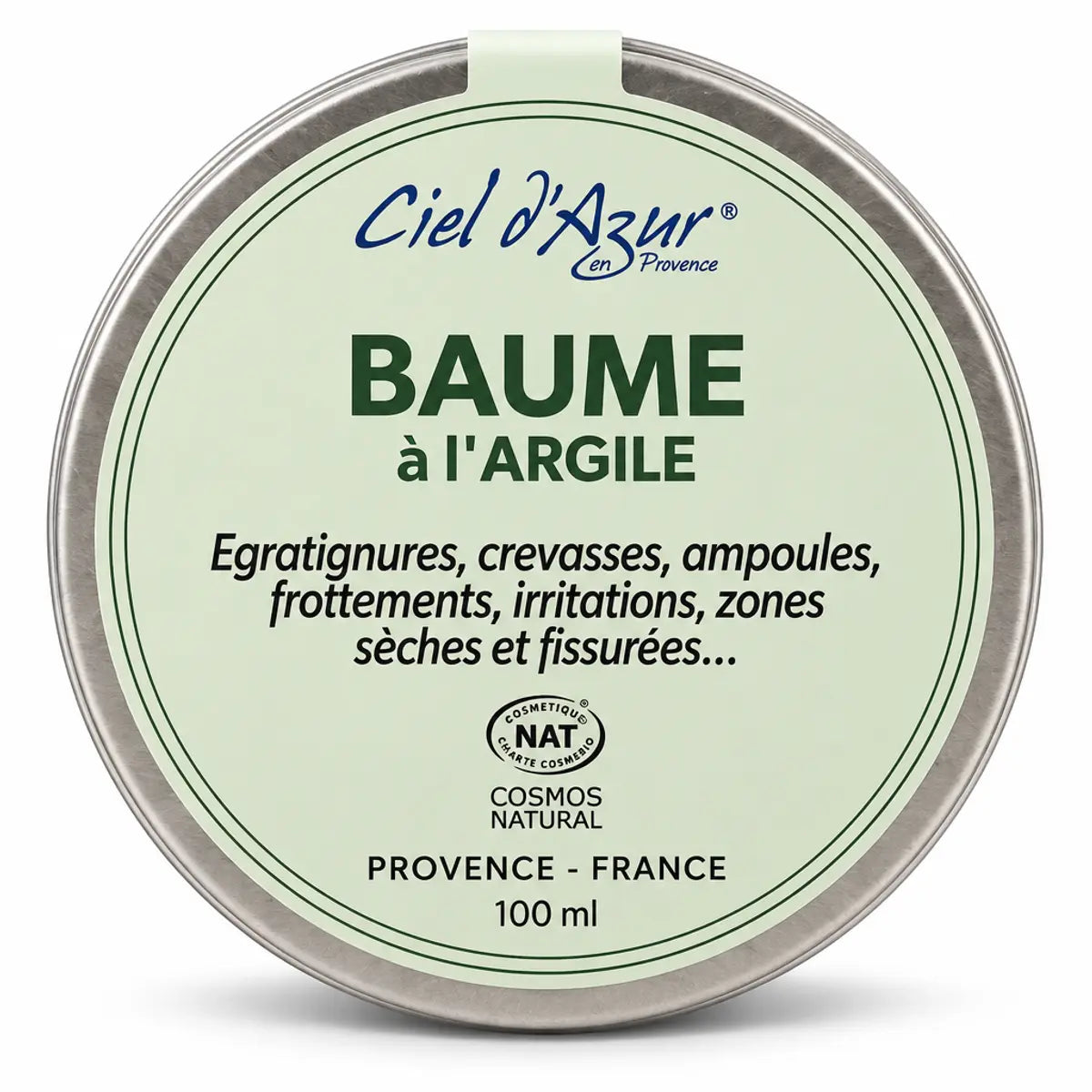 Baume réparateur protecteur à l'Argile Ciel d'azur 100ml en pot métallique