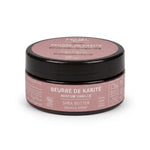 Beurre de karité vanille bio Najel en pot noir sur fond blanc