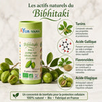 Bibhitaki bio 60 gélules Ayurvana avec ingrédients actifs tanins, flavonoïdes et acide gallique