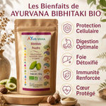Bibhitaki Bio poudre Ayurvana - Bénéfices santé : digestion, foie, immunité, cœur