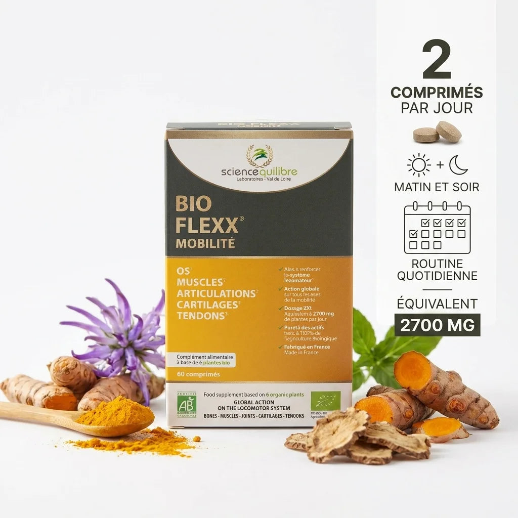 BIO FLEXX Mobilité comprimés avec guide posologie 2 par jour et ingrédients naturels