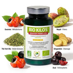 BIO KILOS Graisses Rebelles bio en comprimés avec ingrédients naturels Guarana, Thé Vert, Nopal et Acai