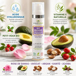 BIO REGARD crème contour des yeux bio et vegan avec ingrédients naturels avocado, rose, argan et acide hyaluronique