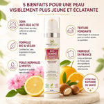 Crème anti-âge BIO TEMPO bio et vegan avec bénéfices clés et ingrédients naturels