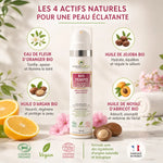 BIO TEMPO crème anti-âge bio vegan avec ingrédients naturels certifiés et badges écologiques