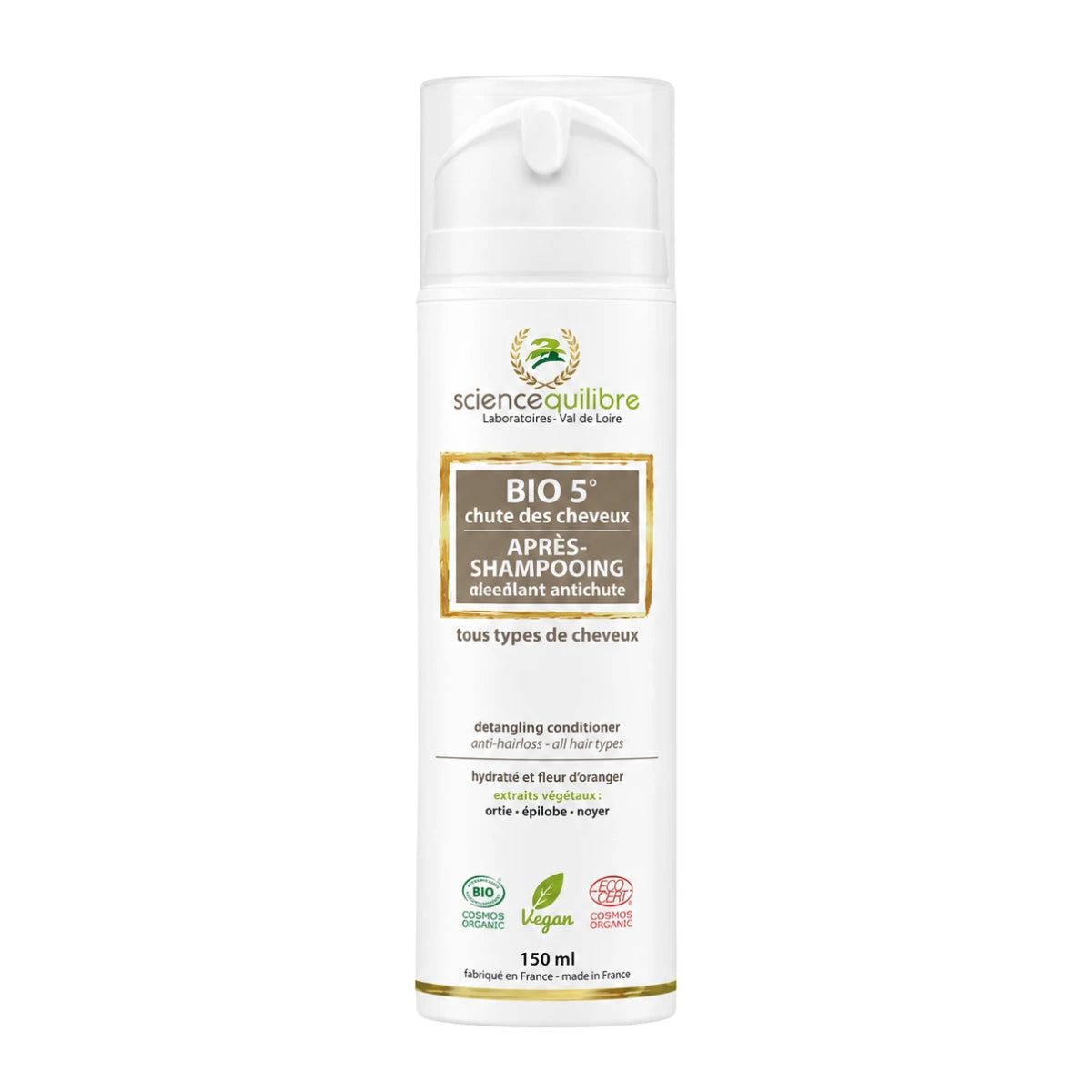 BIO 5 après-shampooing antichute certifié bio et vegan Science et Équilibre 150ml
