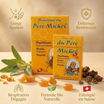 Bonbons du Père Michel Bioligo - Boîtes de bonbons bio avec bénéfices : gorge apaisée, défenses renforcées, respiration