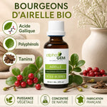Bourgeons Airelle Bio Alphagem - Flacon avec airelles fraîches, polyphénols et tanins naturels