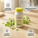 Brahmi Bio gélules Graine Sauvage avec bénéfices: mémoire, concentration, clarté mentale et sérénité