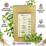 Brahmi Bio poudre Ayurvana 150g - Mémoire, concentration, stress et cheveux renforcés