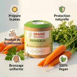 Bronzalia Vegan gélules préparation bronzage naturel avec bénéfices protection mélanine uniforme