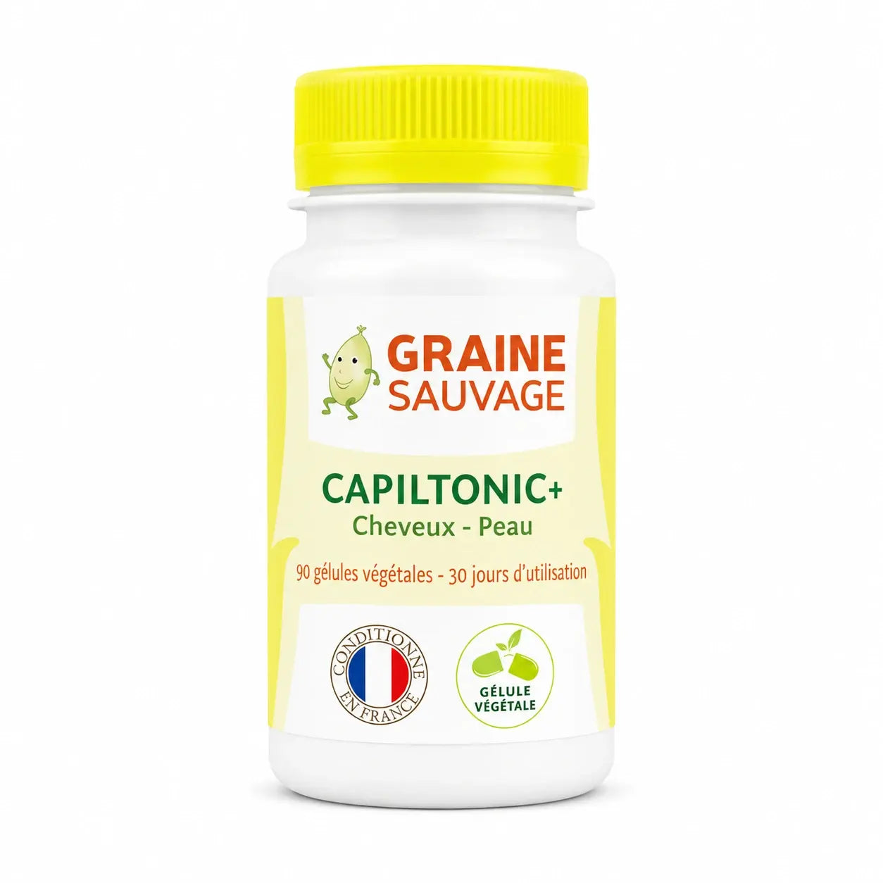 Flacon de Capiltonic+ : 90 gélules anti-chute cheveux
