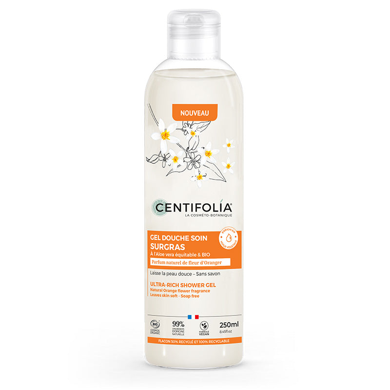 Gel Douche Soin Surgras Fleur d'Oranger certifié Bio – 250ml/1L – Centifolia