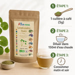Centella asiatica bio poudre 150g AYur-vana avec guide posologie 3 étapes