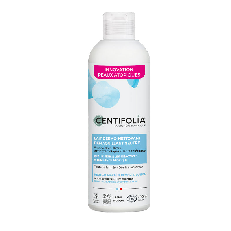 Lait Dermo-Nettoyant Démaquillant Neutre certifié bio – Centifolia