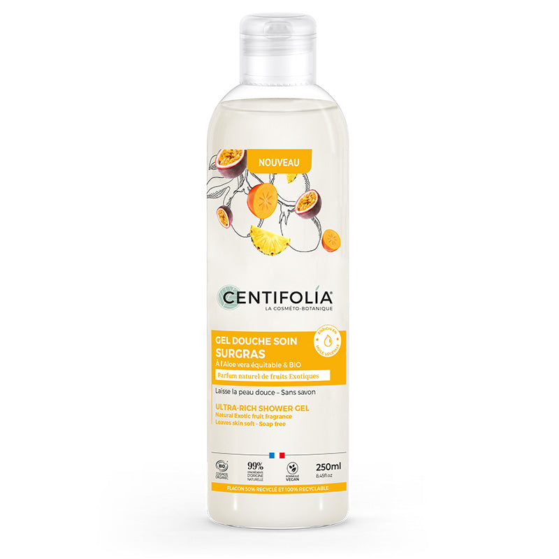 Gel Douche Soin Surgras Fruits Exotiques certifié Bio – 250ml/1L