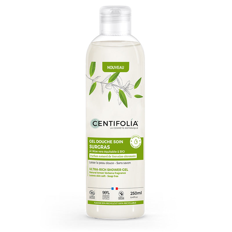 Gel Douche Soin Surgras Verveine Citronnée certifié Bio – 250ml/1L – Centifolia