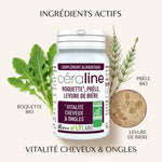 Ceraline bio vegan en gélules avec roquette, prêle et levure de bière pour vitalité cheveux et ongles