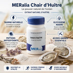 Gélules MERalia chair d'huîtres avec taurine, glycogène marin et peptides antioxydants