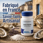 Gélules Chair d'huîtres MERalia fabriquées en France, riche en taurine, dans atelier artisanal