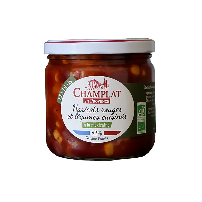 Haricots rouges et légumes cuisinés à la mexicaine bio – 340g